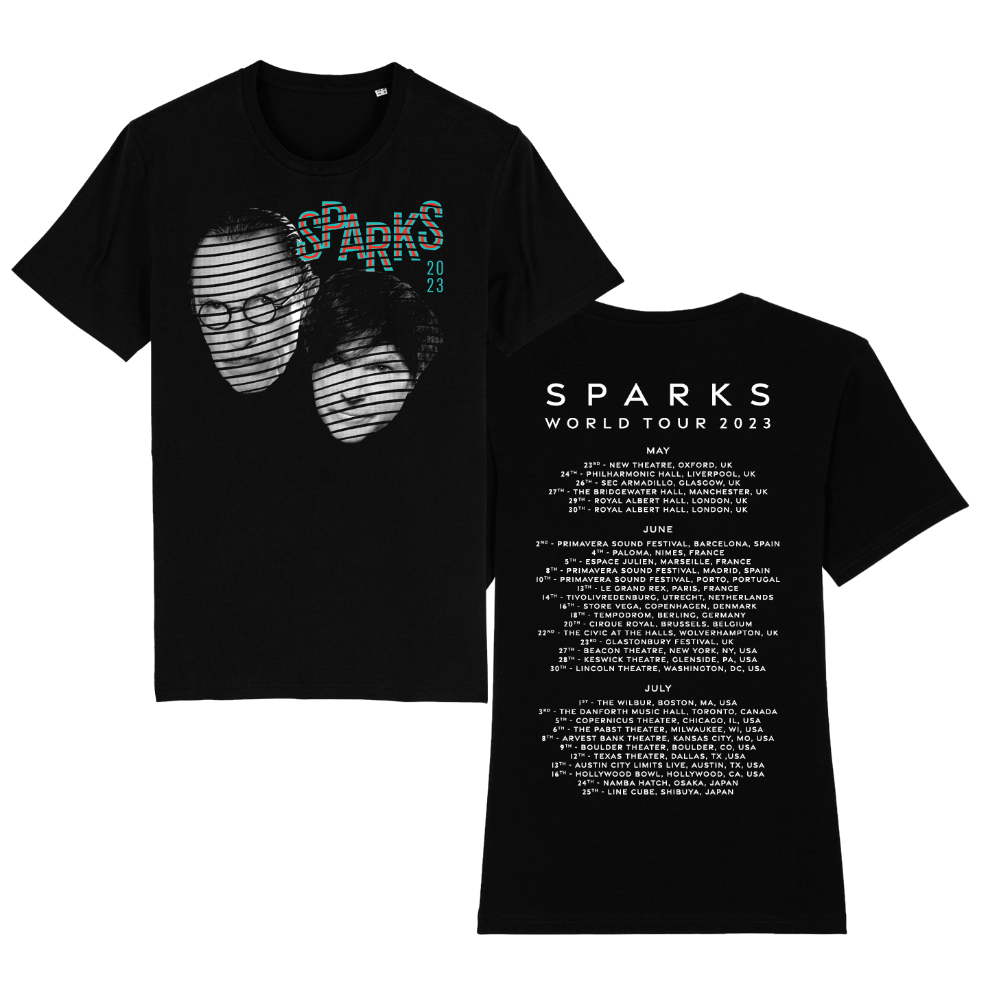 SPARKS 2023 TOUR T-SHIRT (BLACK)